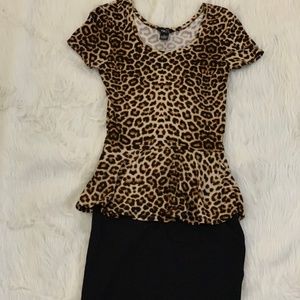 *NEW* Leopard Peplum Dress
